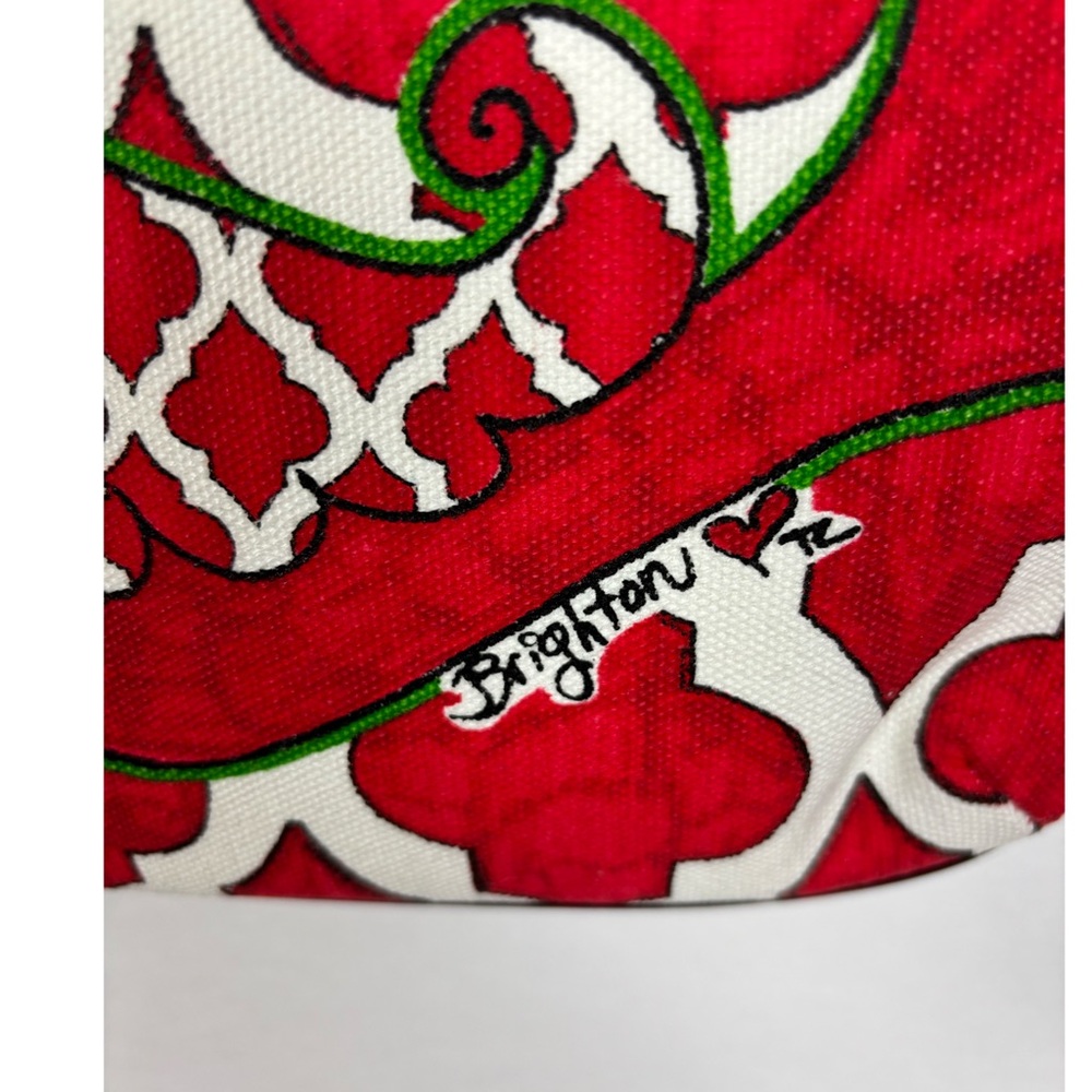 Brighton Love Dove Crossbody Pouch Red White Tassel - Picture 7 of 11